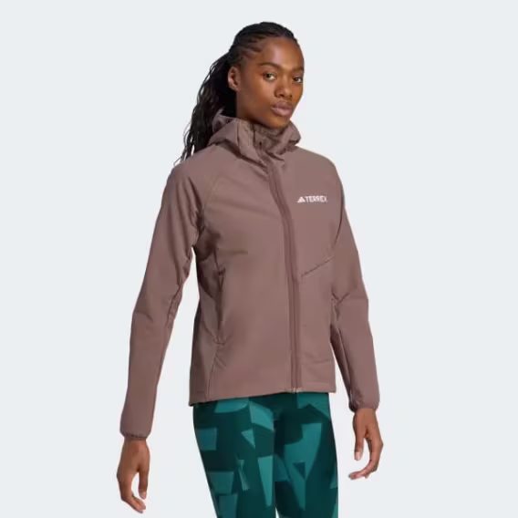 Adidas Kadın Terrex Xperior Softshell Fleece Kapüşonlu Ceket