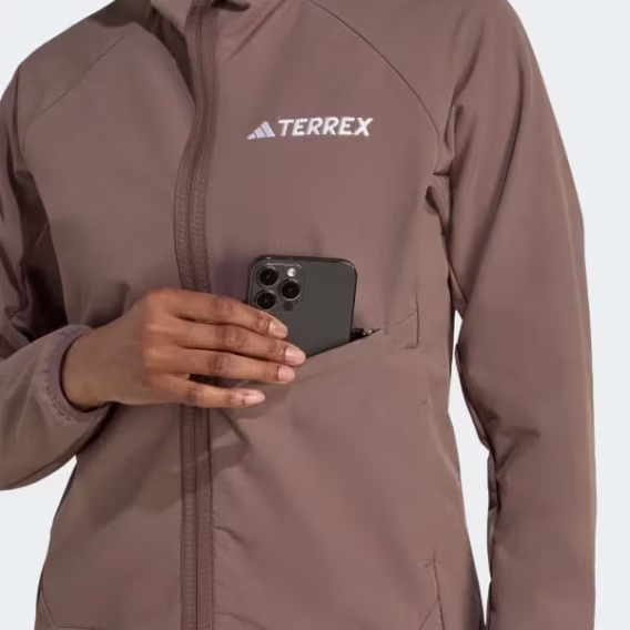 Adidas Kadın Terrex Xperior Softshell Fleece Kapüşonlu Ceket