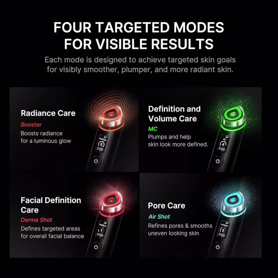 Medicube AgeR Booster Pro Pembe | 6'sı 1 Arada Gerçek Cam Işıltılı Güzellik Masaj Aleti