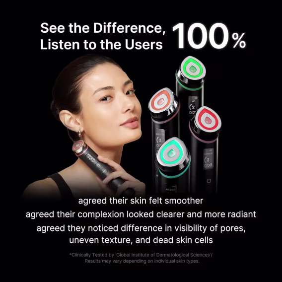 Medicube AgeR Booster Pro Pembe | 6'sı 1 Arada Gerçek Cam Işıltılı Güzellik Masaj Aleti