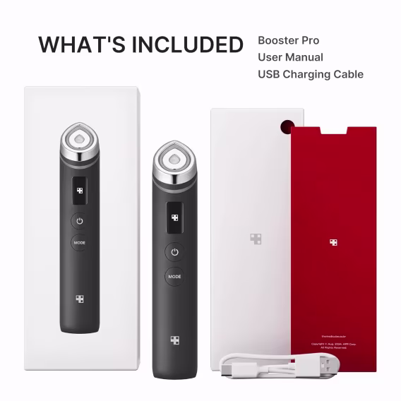 Medicube AgeR Booster Pro Pembe | 6'sı 1 Arada Gerçek Cam Işıltılı Güzellik Masaj Aleti