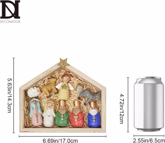 DN DECONATION Doğum Figürleri Seti Renkli