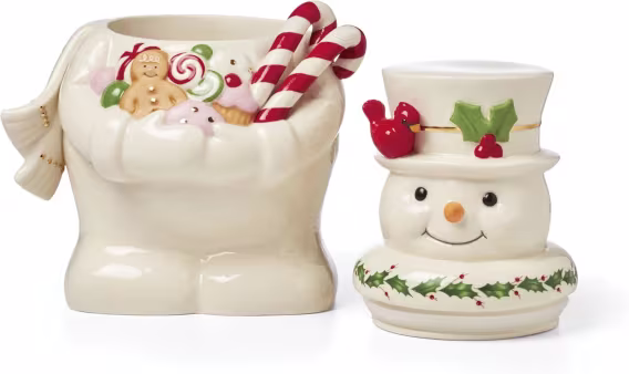 Lenox 896362 Mutlu Noeller Kardan Adam Kurabiye Kavanozu