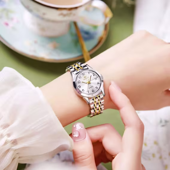 OLEVS Analog Quartz İki Tonlu Kadın Kol Saati