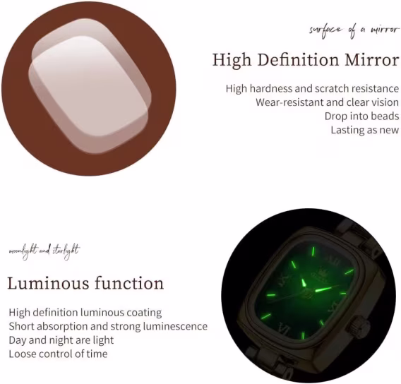 OLEVS Japon Kuvars Kadın Kol Saati Gold/Yeşil 