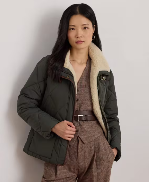 lauren-ralph-lauren-kadin-suni-kurk-yaka-elmas-kapitone-mont-v-1056210