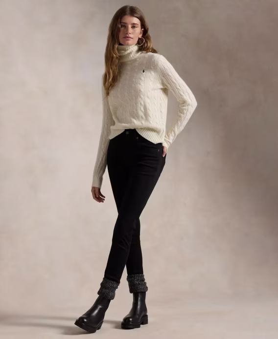 Polo Ralph Lauren Kadın Kaplumbağa Yaka Kazak