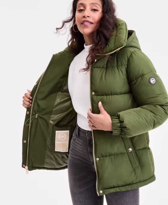 Michael Kors Kadın Kapüşonlu Anorak Şişme Mont