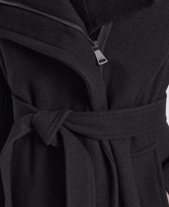 DKNY Kadın Kanat Yaka Asimetrik Sarma Kaban