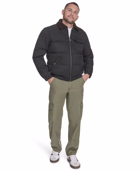 Levi's Erkek Kapitone Kadife Yakalı Depot Mont