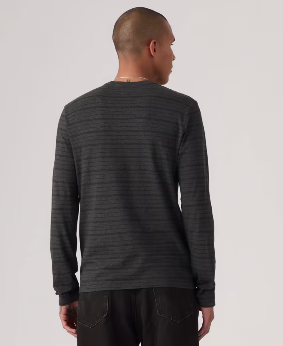 Levi's Erkek Uzun Kollu Yuvarlak Yaka Cepli Tişört