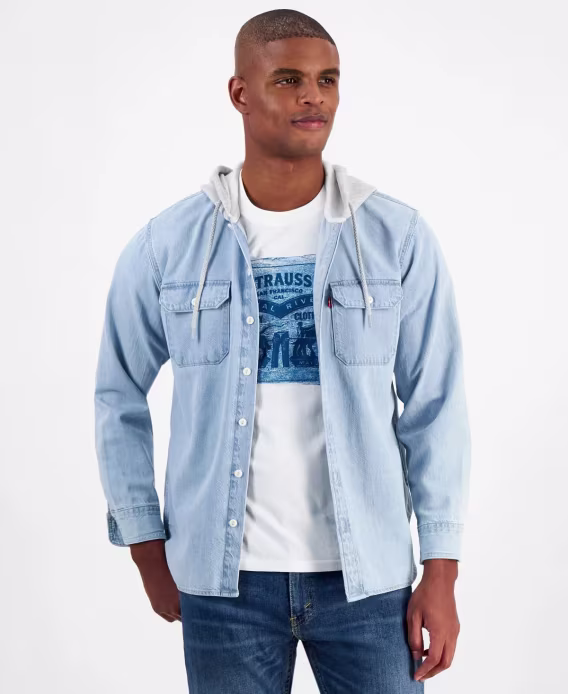 Levi's® Erkek Relaxed Fit Kapüşonlu Kot Ceket