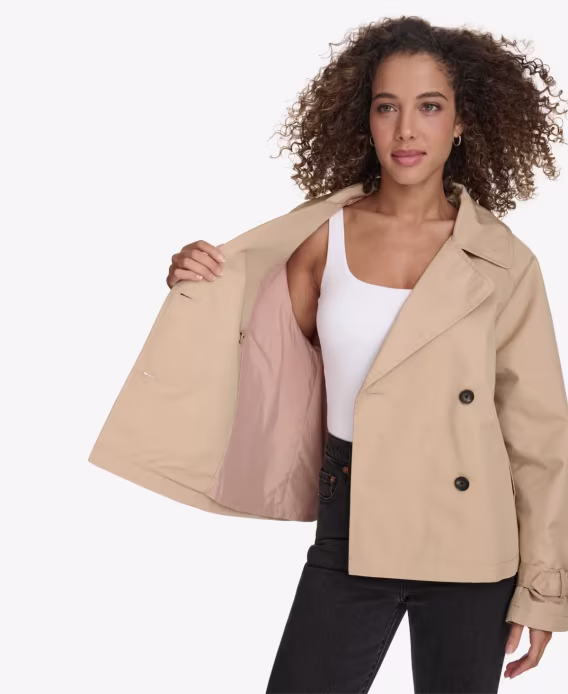 Levi's Kadın Regular Kısa Çift Düğmeli Trençkot