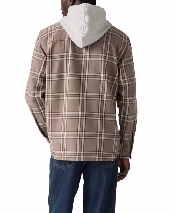 Levi's® Erkek Relaxed Fit Kapüşonlu Uzun Kollu Düğmeli Üst Gömlek