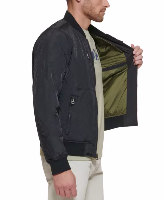 Levi's® Erkek Regular Fit Elmas Desenli Kapitone Bomber Ceket