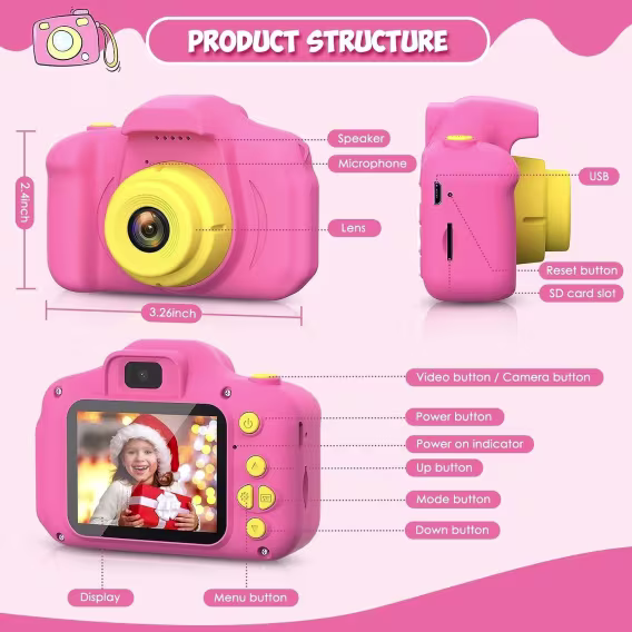 Desuccus Çocuklar için Dijital Kamera 