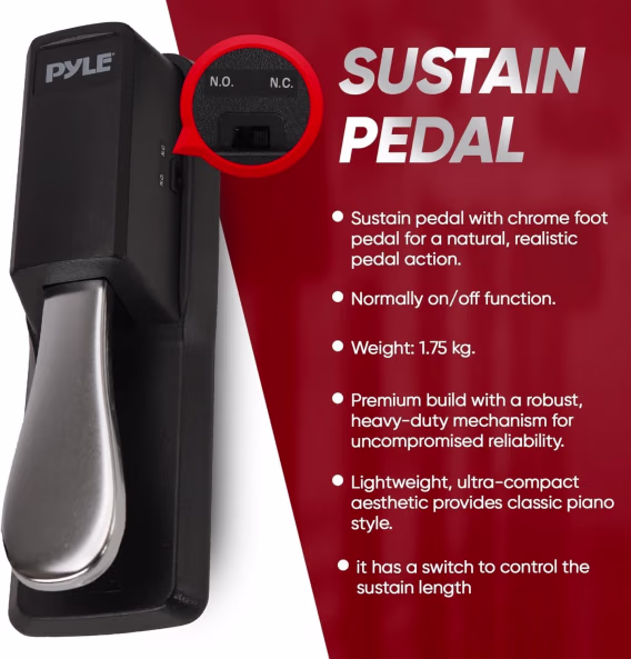 Çocuklar için Pyle Taşınabilir Katlanabilir Elektrikli Klavye Piyano