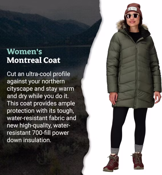 MARMOT Kadın Montreal Orta Diz Boyu Şişme Kaban