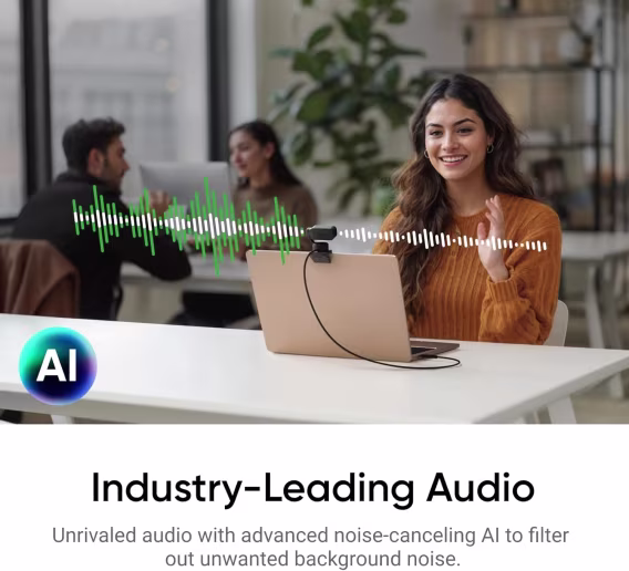 Insta360 Link 2  PC/Mac için PTZ 4K Web Kamerası, 1/2" Sensör, Yapay Zeka Takip Özelliği