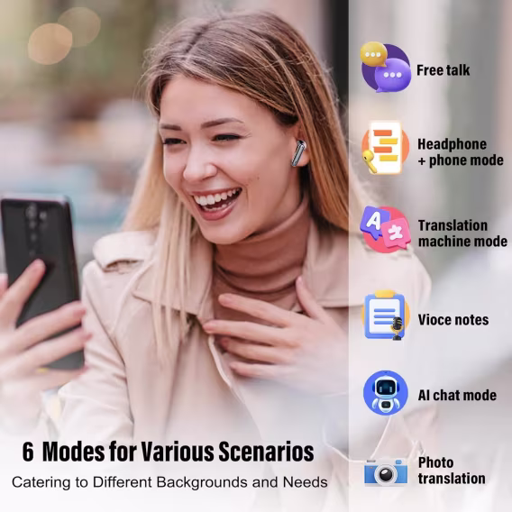 Csasan Yapay Zeka Çeviri Kulaklıkları Gerçek Zamanlı