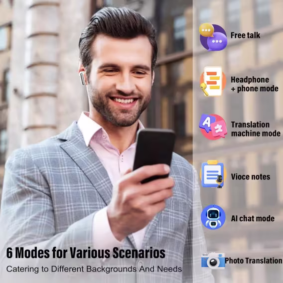 Csasan Yapay Zeka Çeviri Kulaklıkları Gerçek Zamanlı