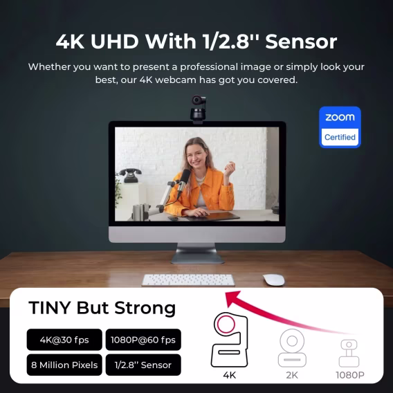 OBSBOT Tiny PTZ 4K Web Kamerası