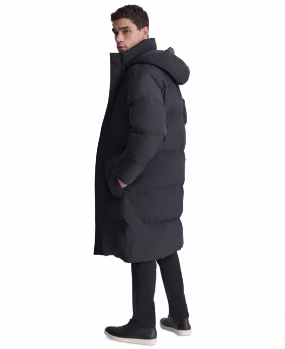 DKNY Erkek Kapitone Kapüşonlu Duffle Parka