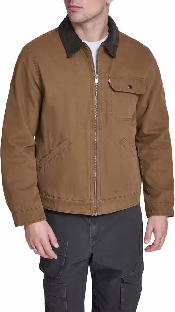 Levi's Pamuklu Kanvas Fitilli Kadife Yaka Erkek Ceket