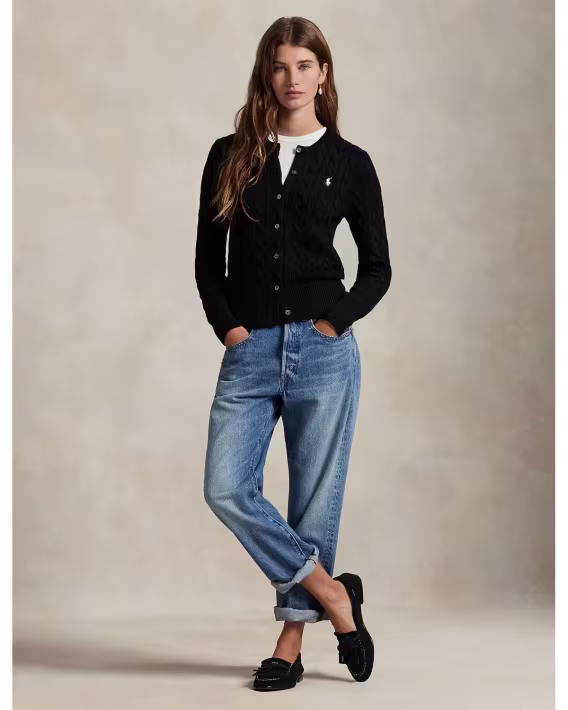 Ralph Lauren Kadın Pamuklu Örgü Hırka
