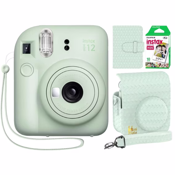 fujifilm-instax-mini-12-anlik-fotograf-makinesiminimate-ozel-kilif10-sayfa-yesil-v-931607