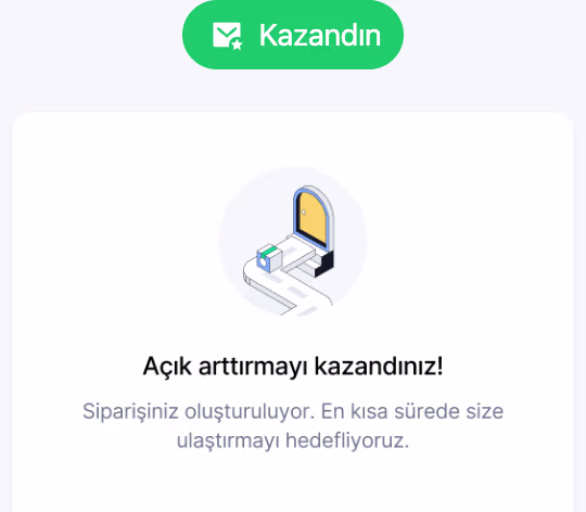 Kazanırsan satın alalım.
