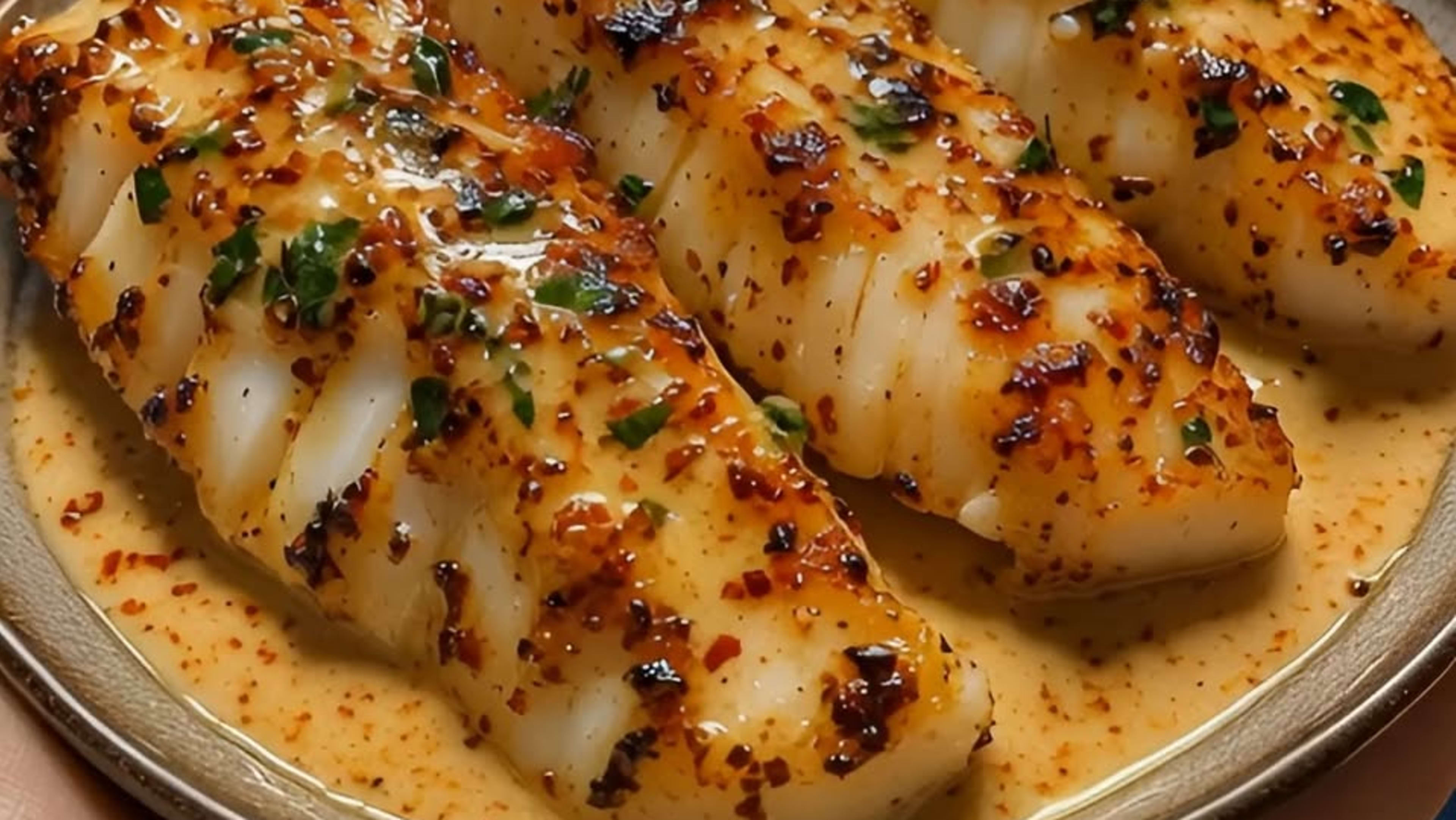 Garlic Butter Cod Strips with Sweet Chili Lime Sauce
