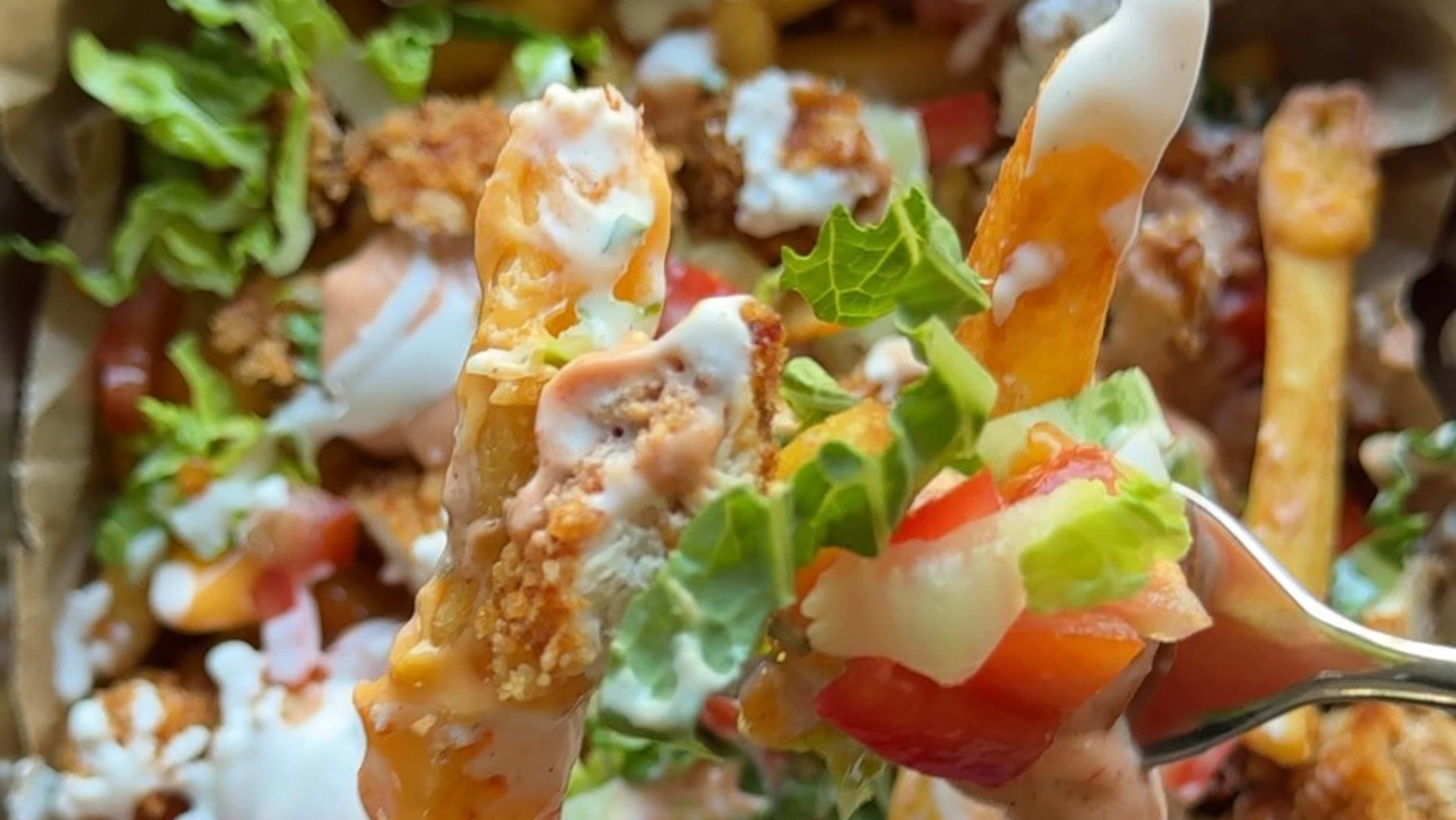 Viral Chicken Burger Bowl Loaded Fries