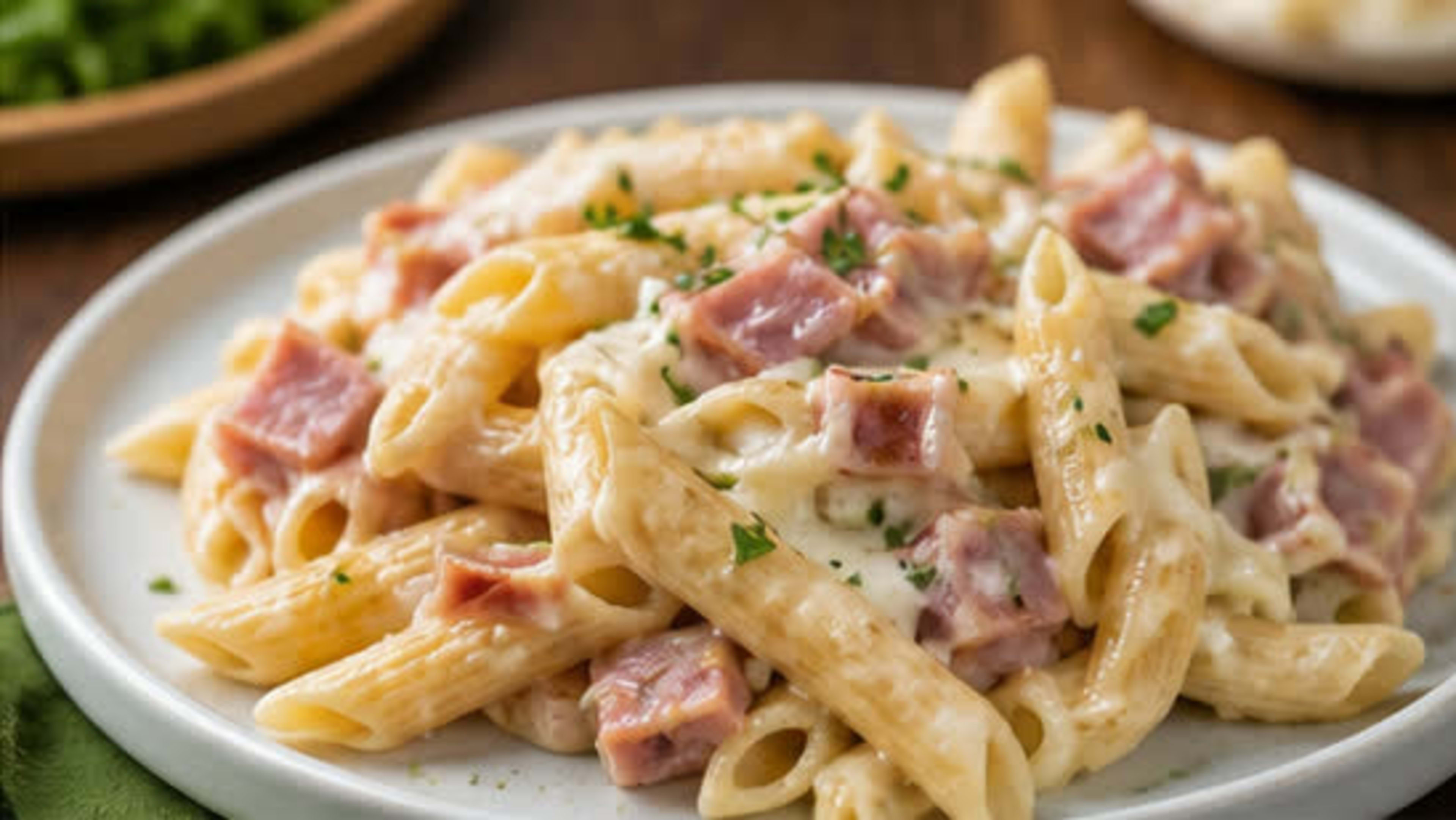 Leftover Ham and Cheese Penne