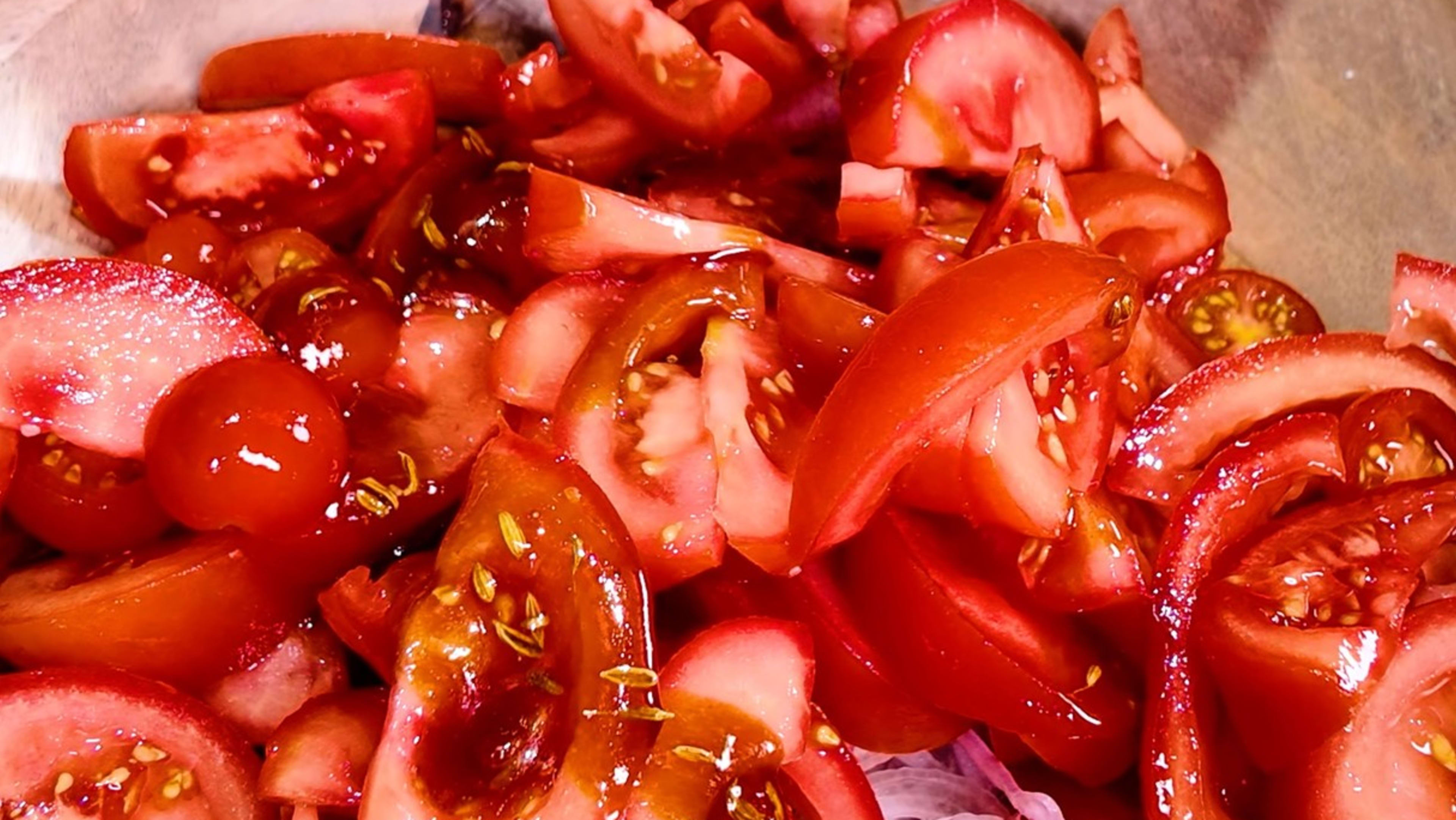 Tomato Salad with Burnt Honey Vinaigrette