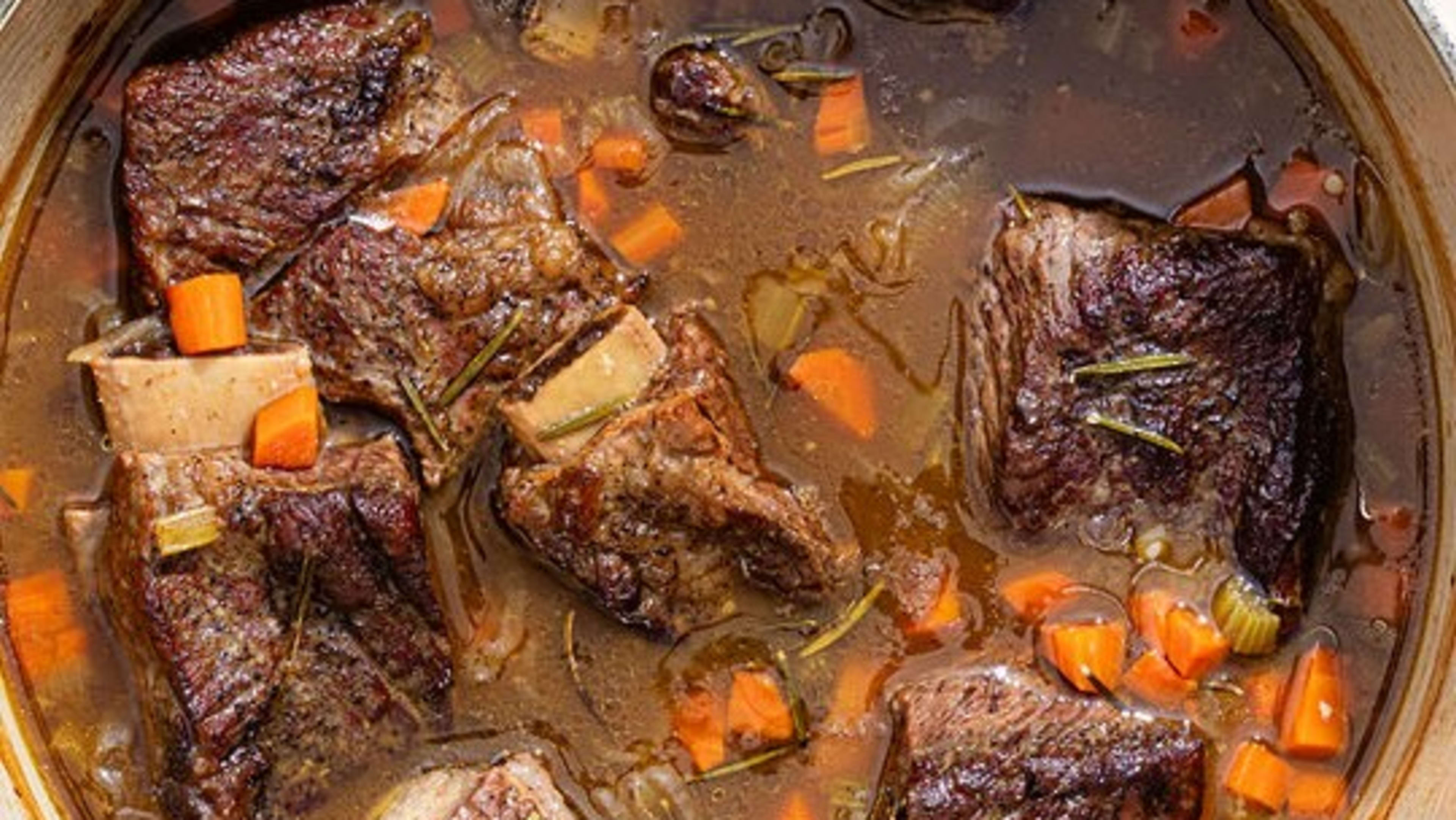 Rosemary Cider Short Ribs with Maple Sweet Potato Puree