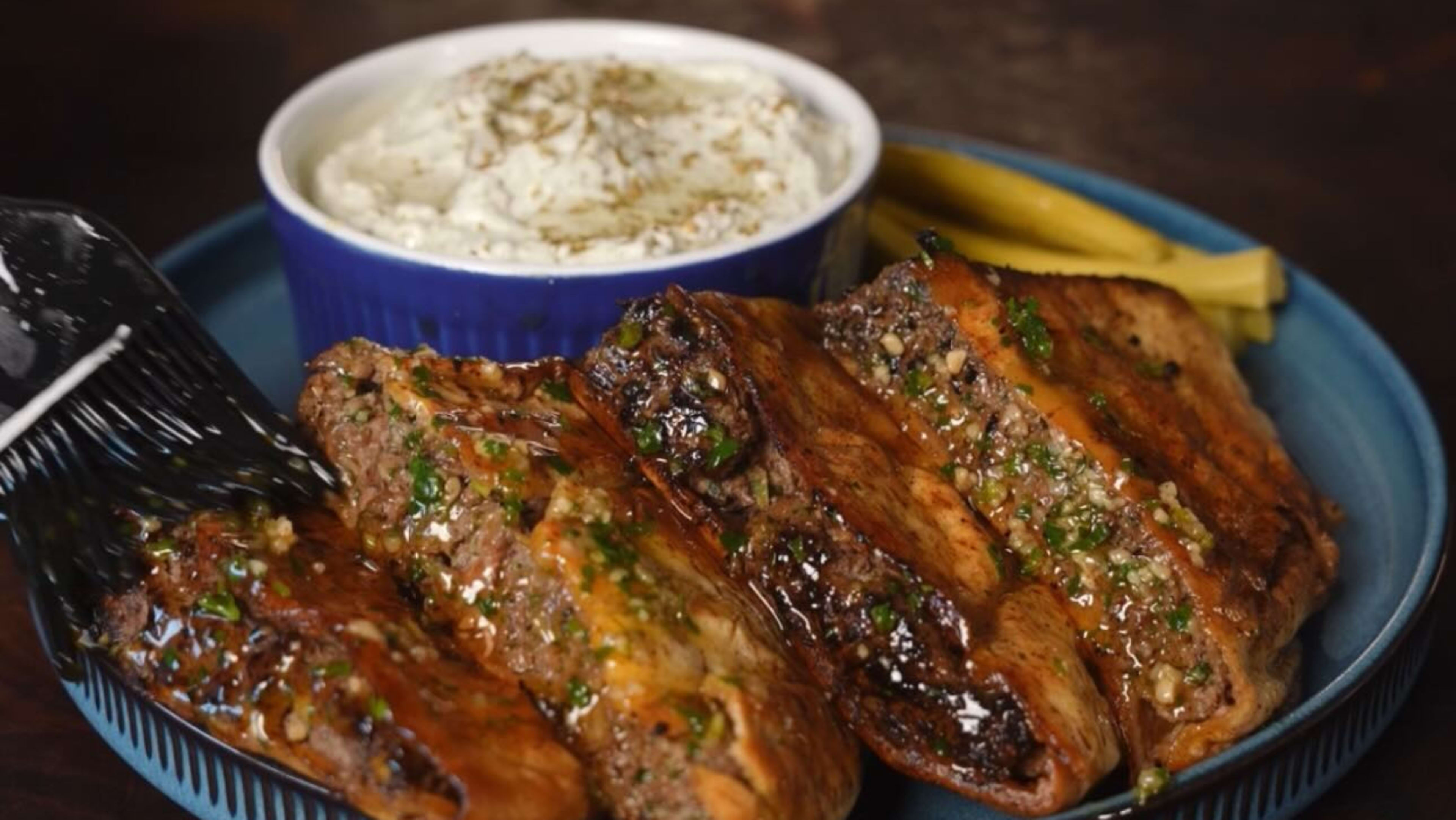 Arayes (Meat‑Filled Pita Pockets)