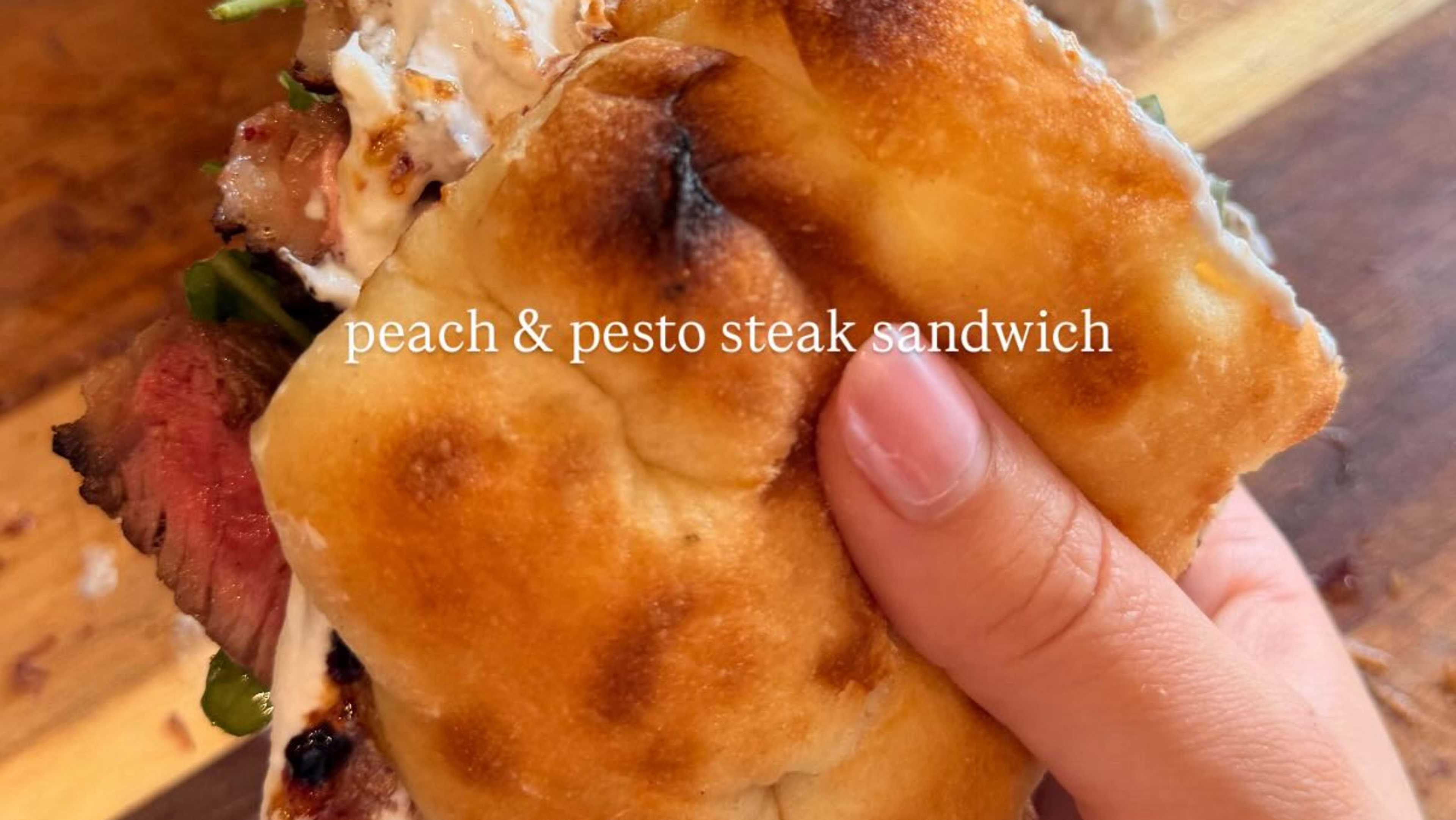 Peach & Pesto Steak Sandwich