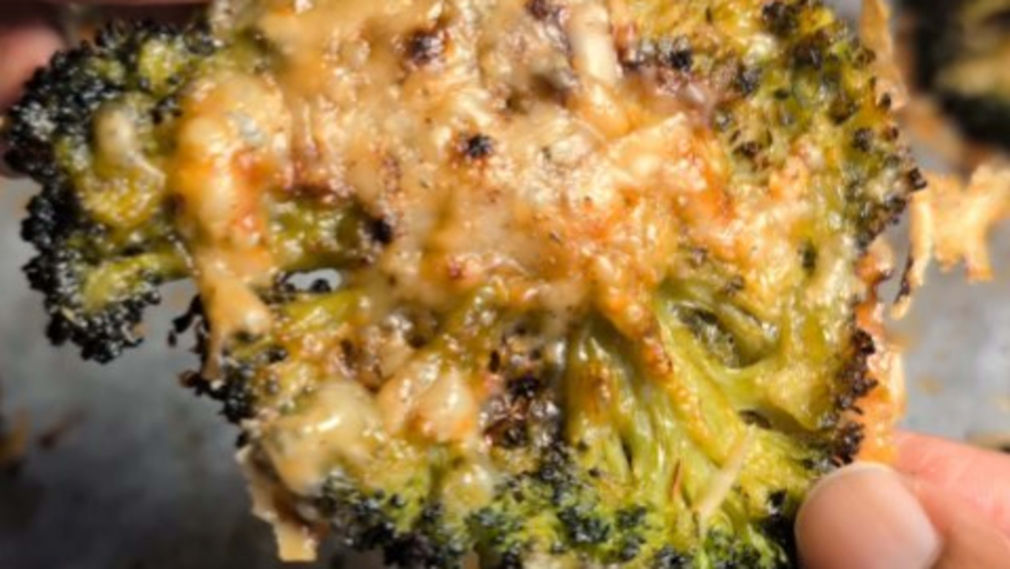 Smashed Crispy Parmesan Broccoli