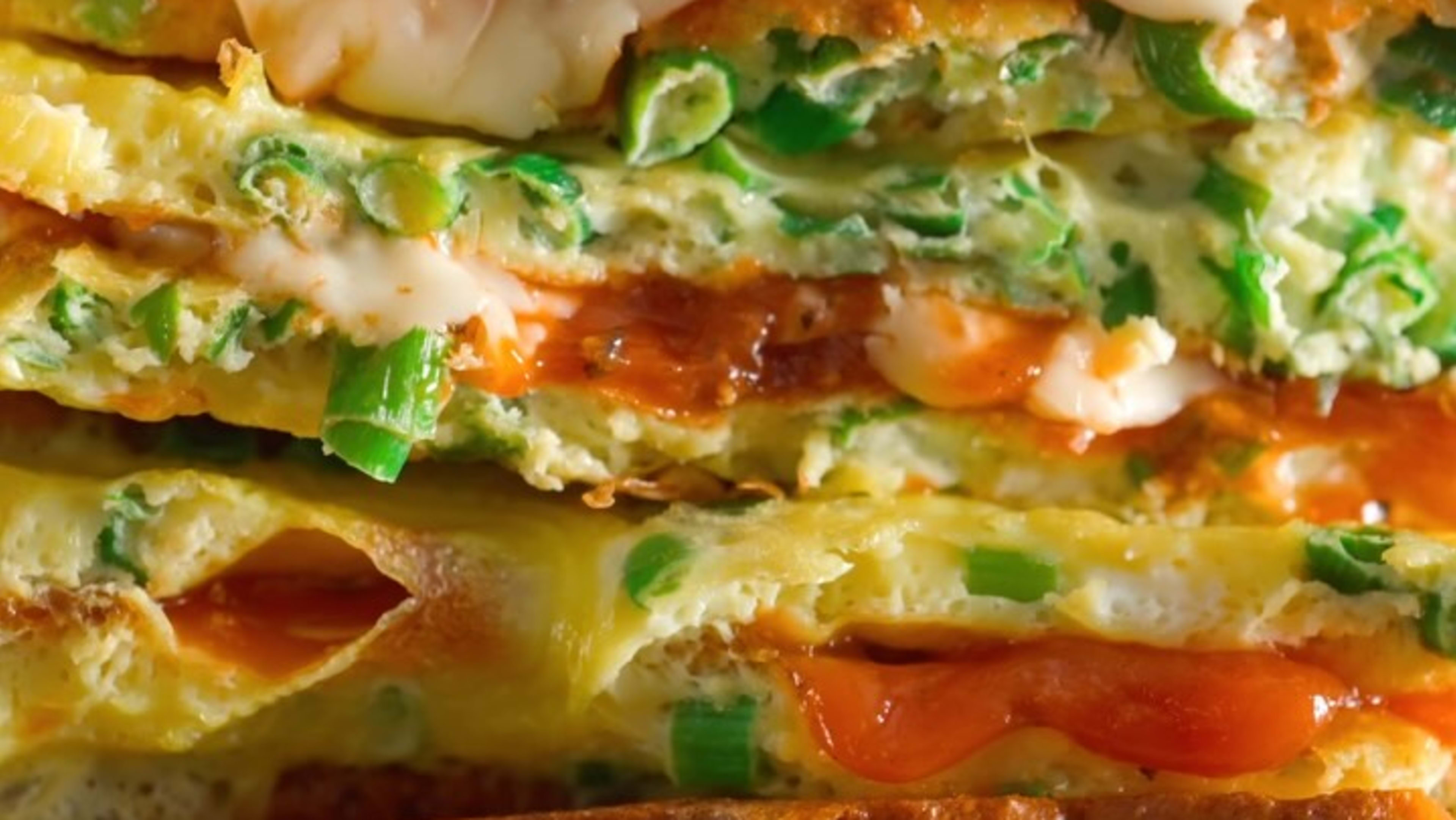 Egg‑Bread Breakfast Stack