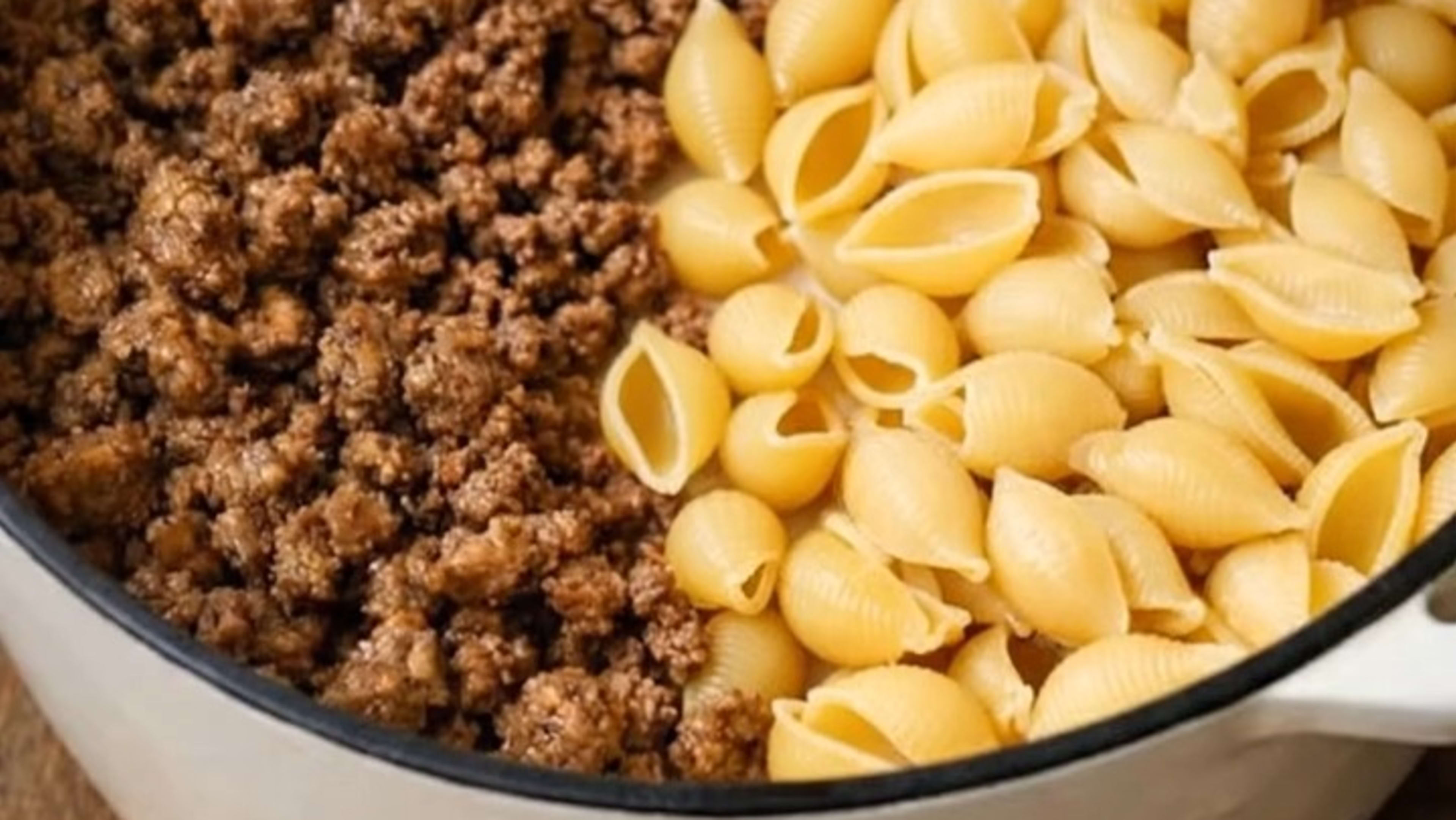 One-Pot Creamy Beef & Shell Pasta