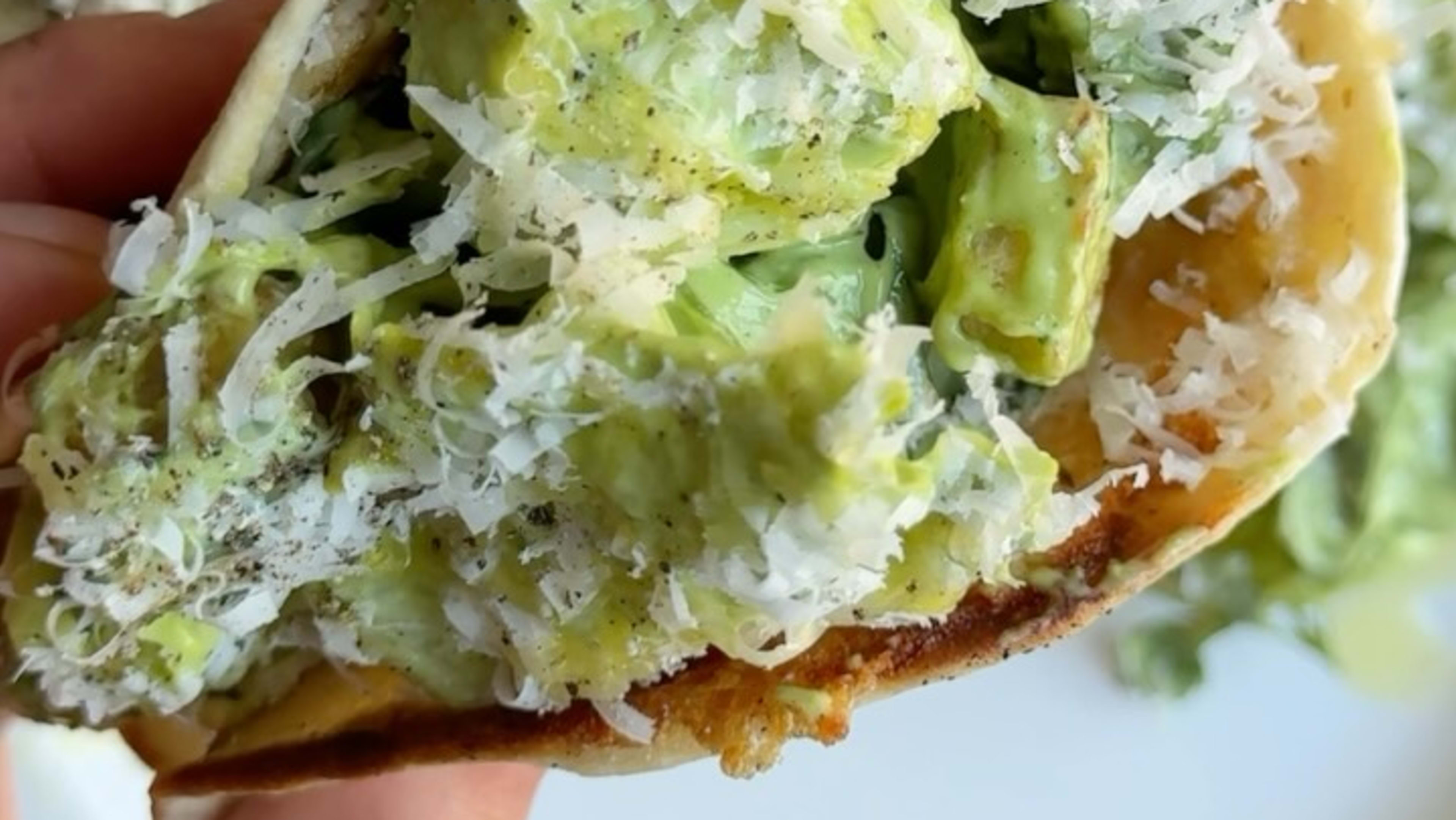 Herby Chicken Caesar Smashed Tacos