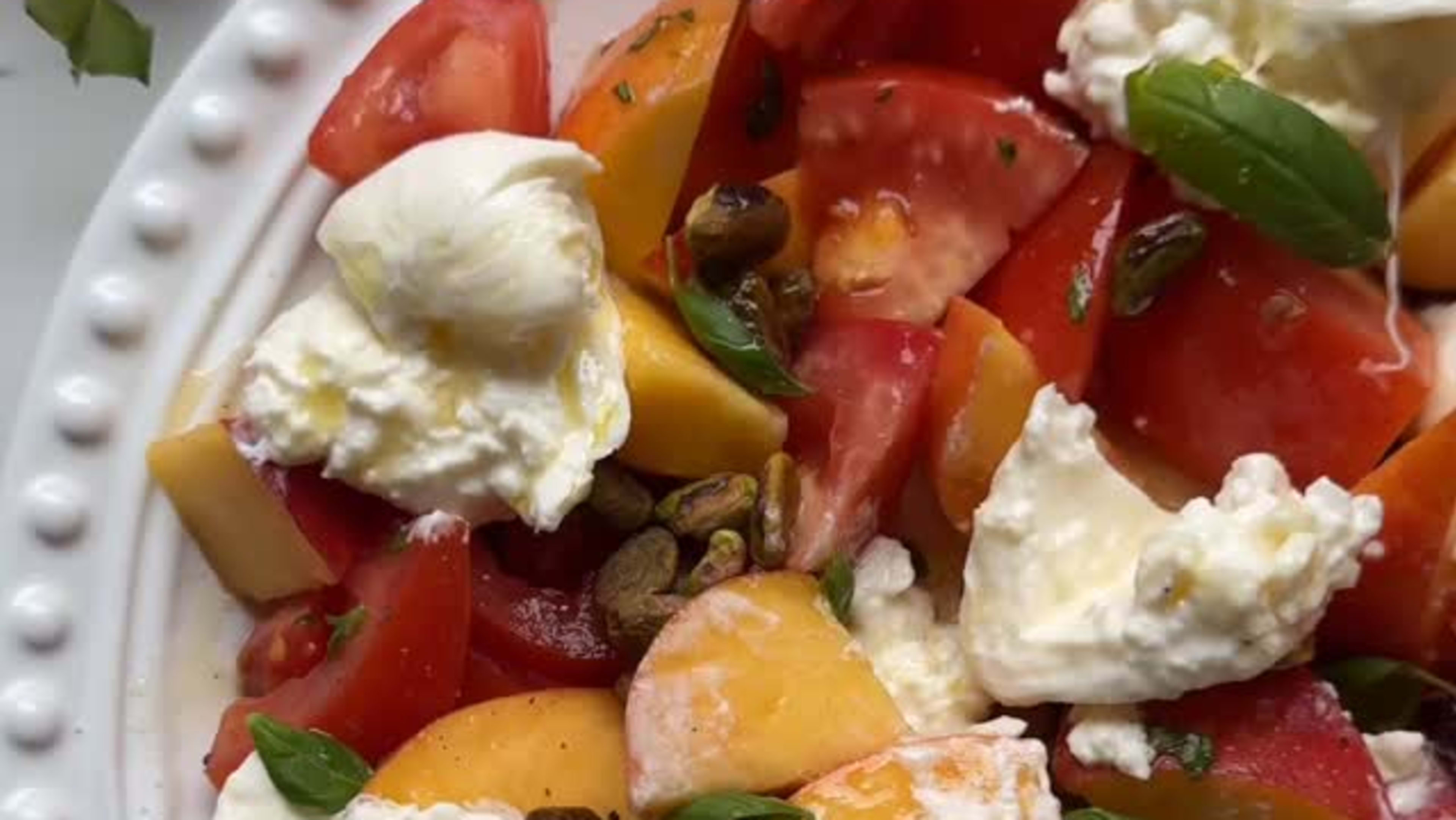 Summer Peach & Burrata Salad