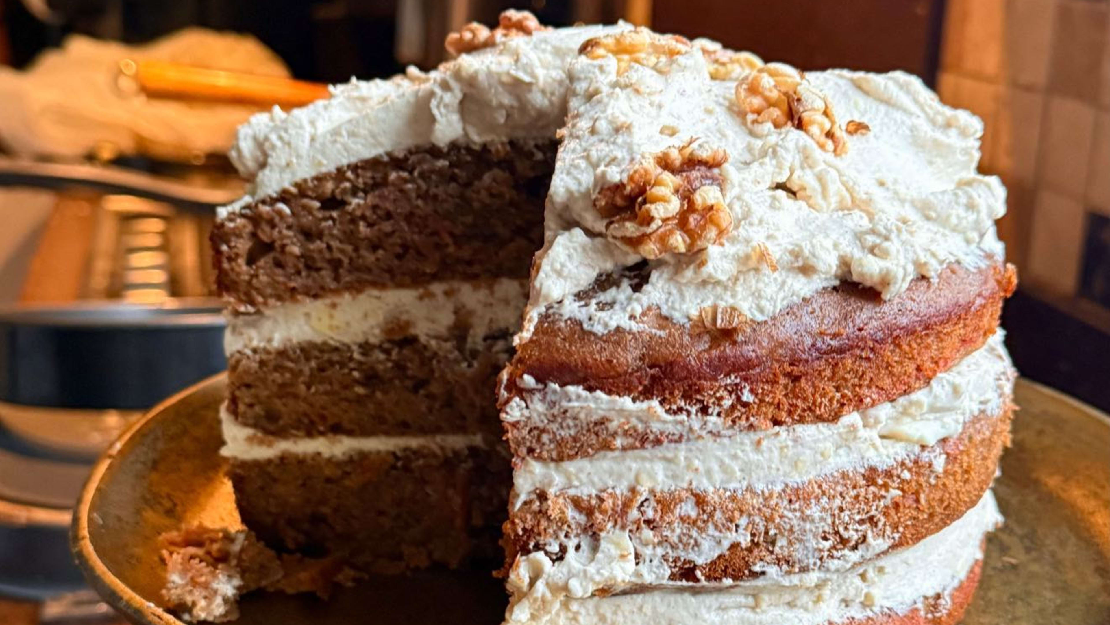 Juicy Carrot Cake with Cream Cheese Frosting