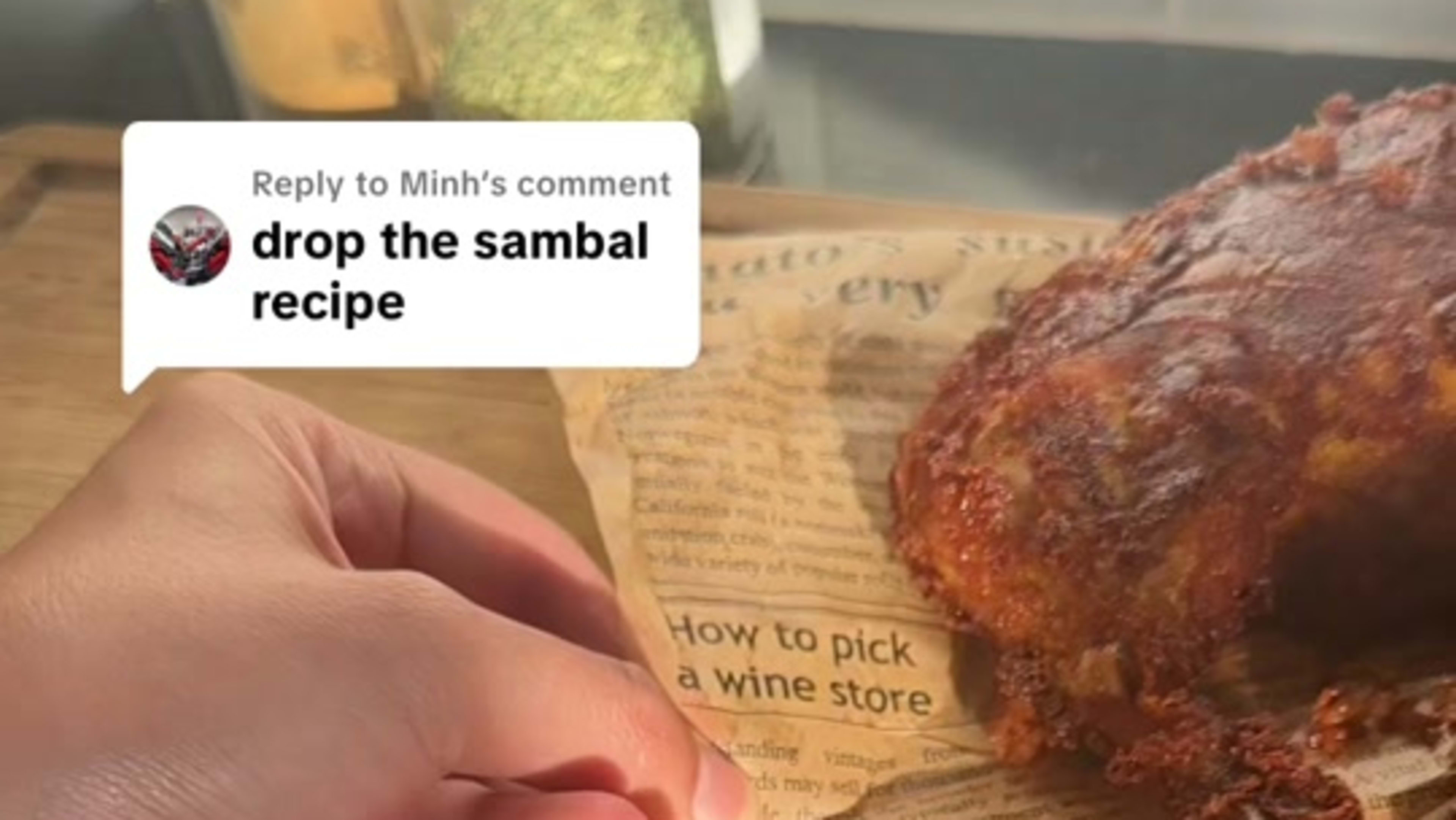 Ayam Penyet with Spicy Sambal