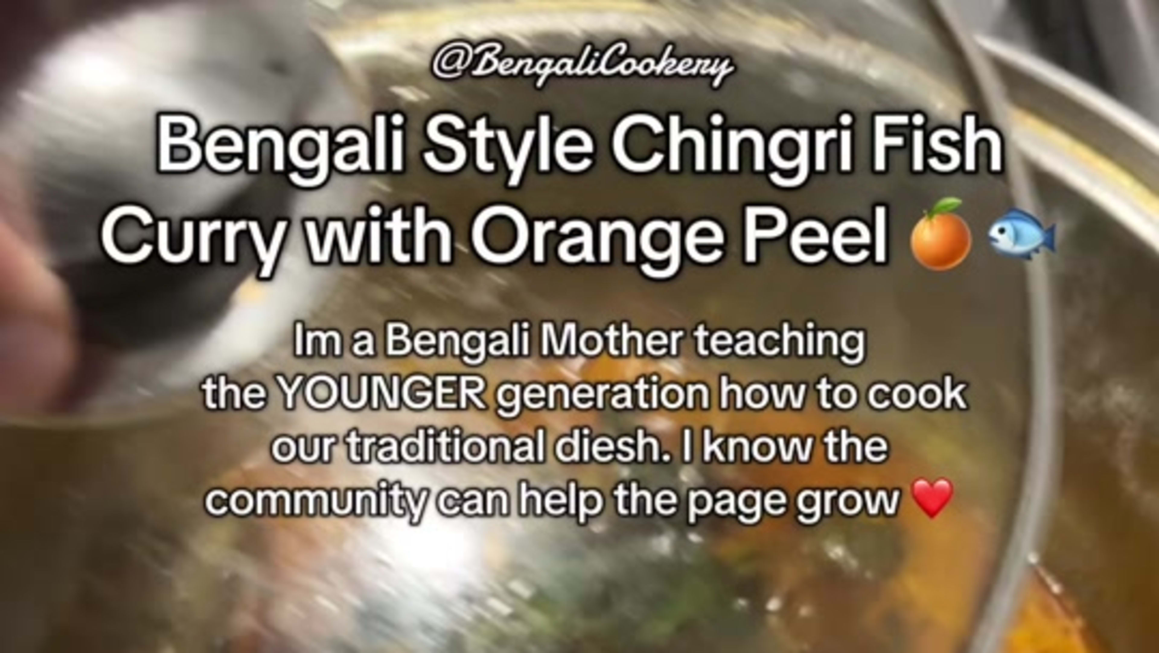 Bengali Style Chingri Fish with Orange Peel