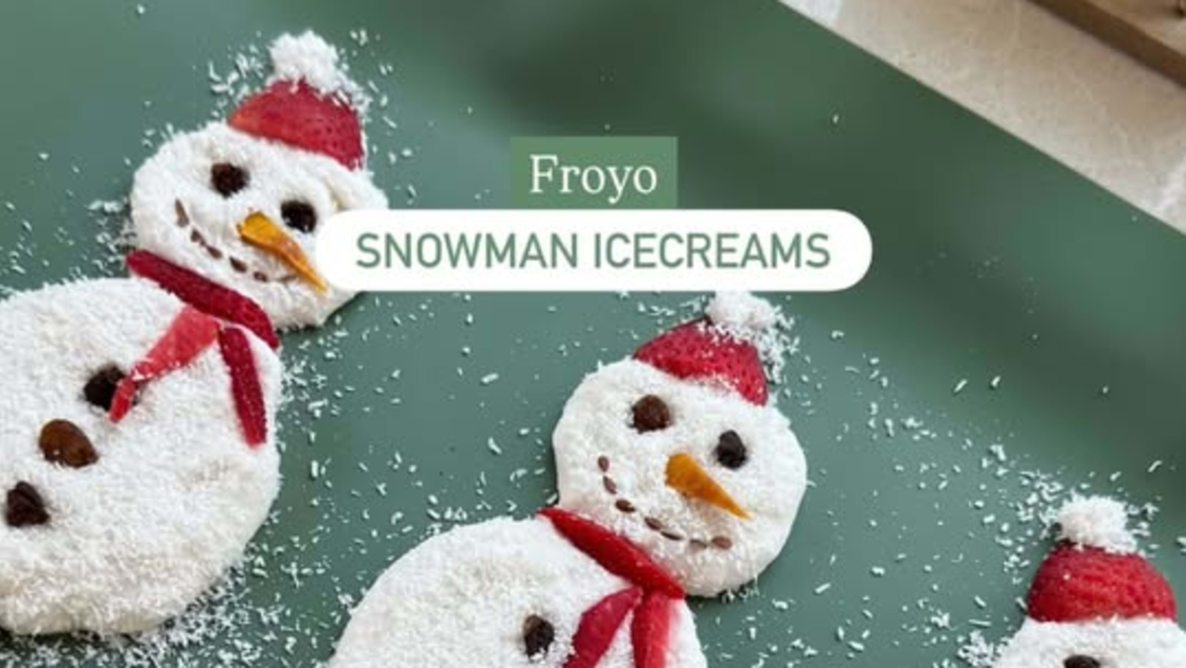 Froyo Snowman Ice Creams