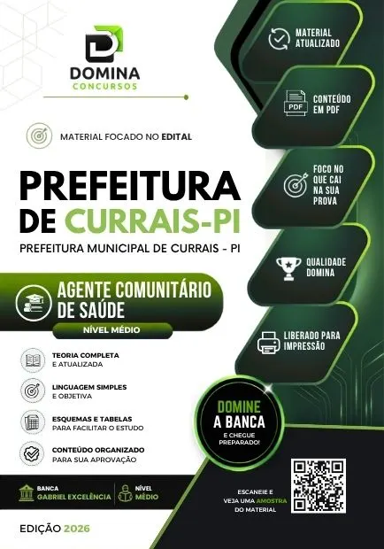 Agente Comunitário de Saúde Currais PI | Apostila 2026