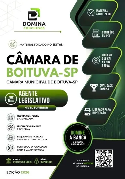 Agente Legislativo Câmara de Boituva SP | Apostila 2026