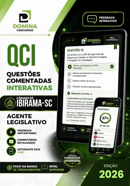 Agente Legislativo Câmara Ibirama SC | 1250 Questões Comentadas 2026